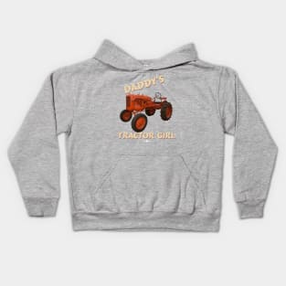 Daddy's tractor girl Kids Hoodie